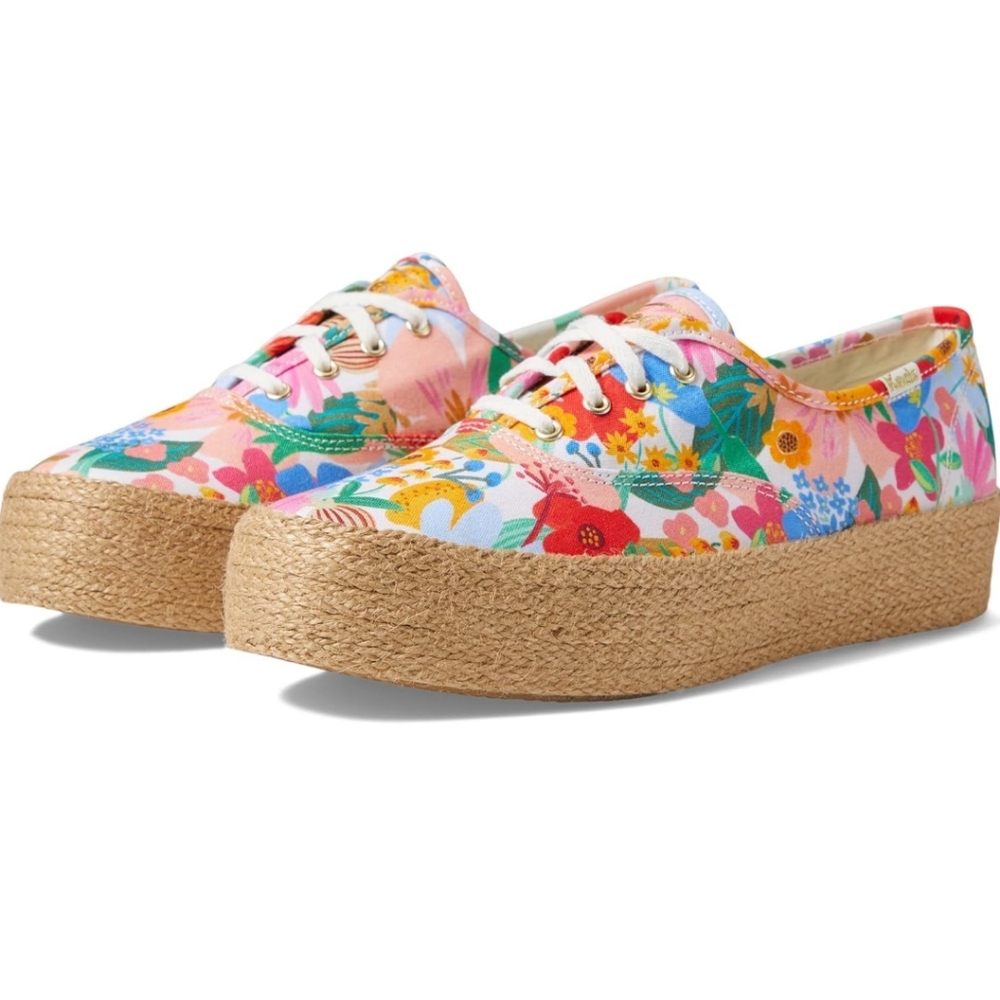 🌼 NWT Keds Rifle Paper Co. jute platform sneakers